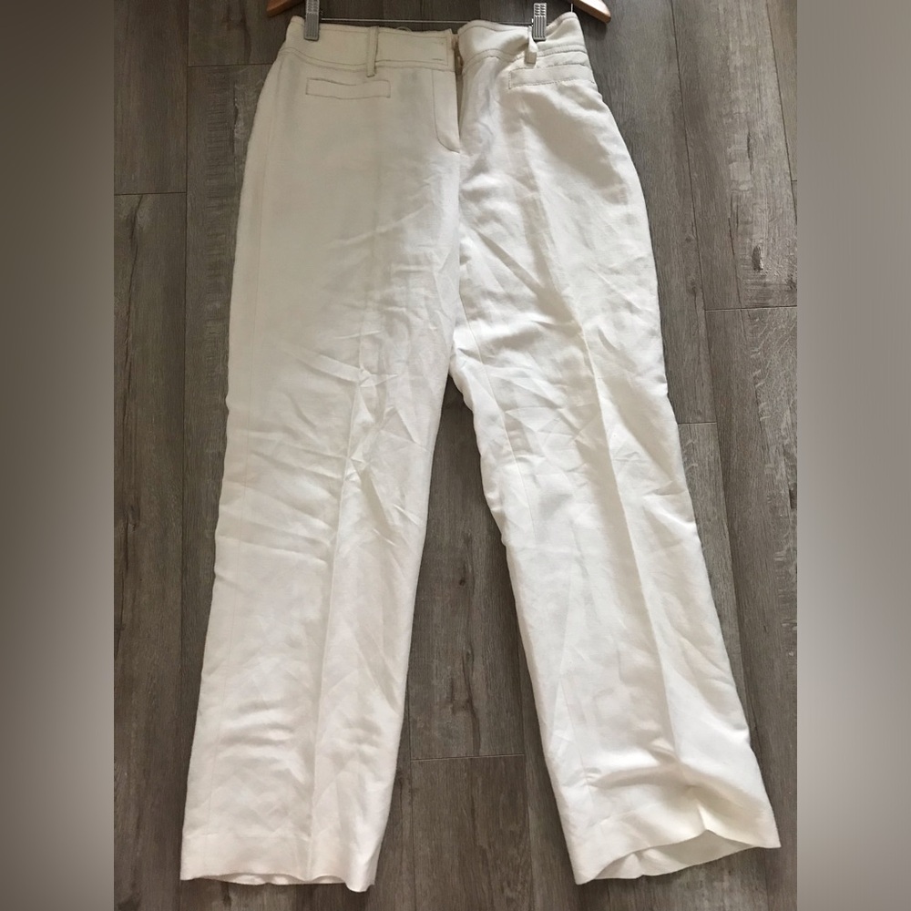 Off White linen loose fitting pant for ladies 10P